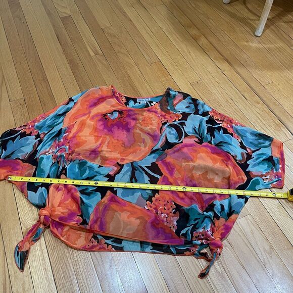 Vintage Floral Tunic Kimono Top ONE SIZE Champagne Collection All That Glitters - Picture 8 of 12